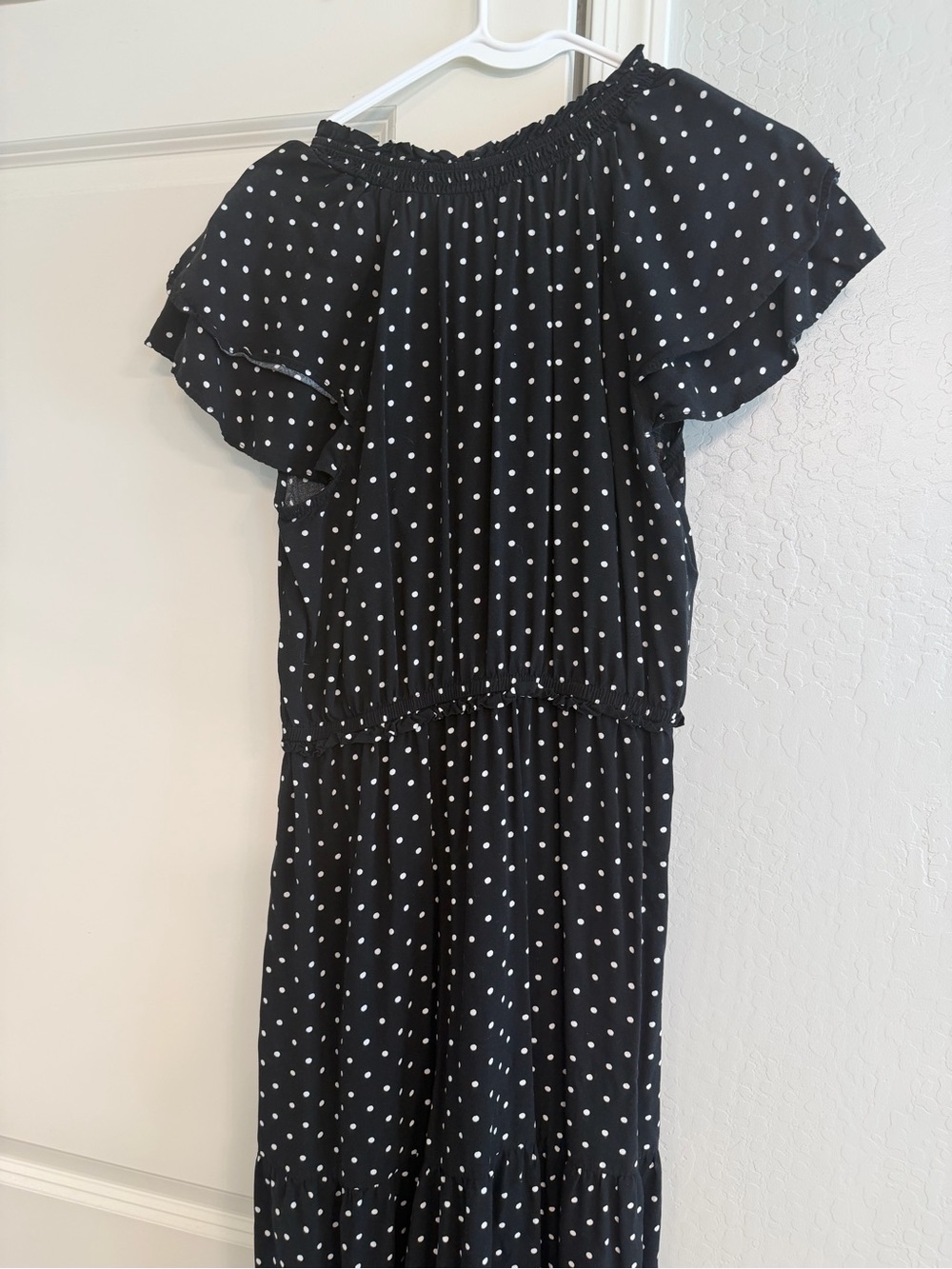 Old Navy Black Polka Dot Maxi Dress - Picture 4 of 4
